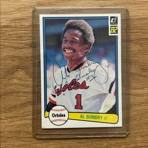 Autographed Al Bumbry Orioles Baseball Card